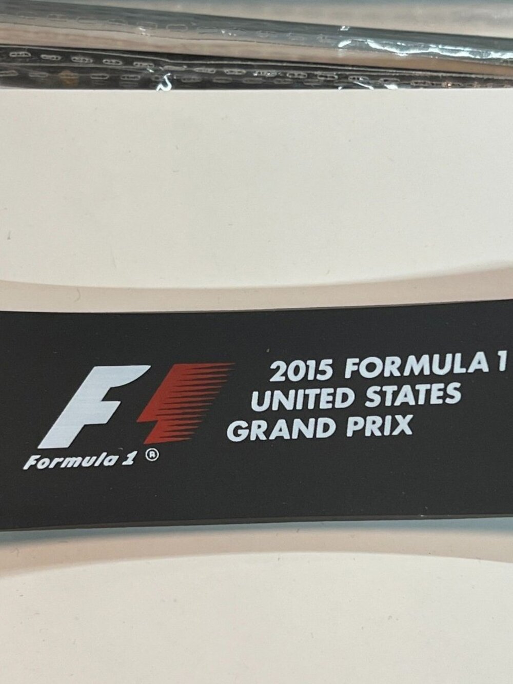 Formula 1 Logo Magnet 2015 United States Grand Prix Black Rectangular LOT 3